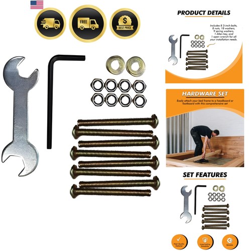 Bed frame hardware set - bed,